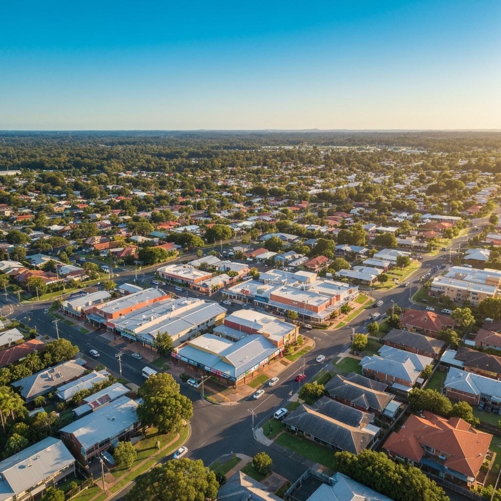 Aerial view of Ashmore and surrounding Gold Coast suburbs where Family Hair Studio is located